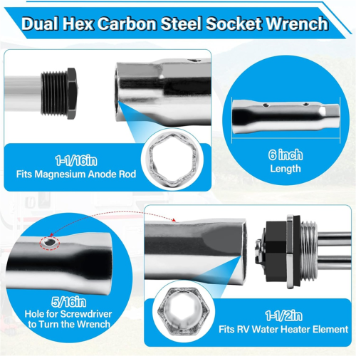 RV Water Heater Elements Kit for Water Heater Tanks 2