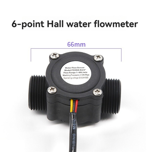 1-60L/Min DC 3.5-24V Hall Effect Water Flow Sensor Counter Meter 2