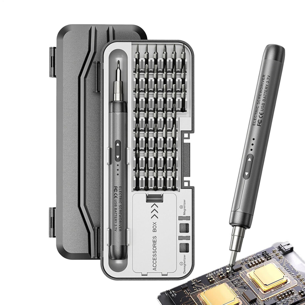 Electric screwdriver, portable, wireless, rechargeable, for camping, jewelry, electronics, computer repair-image-OPC-PJ2RDGW-NEW