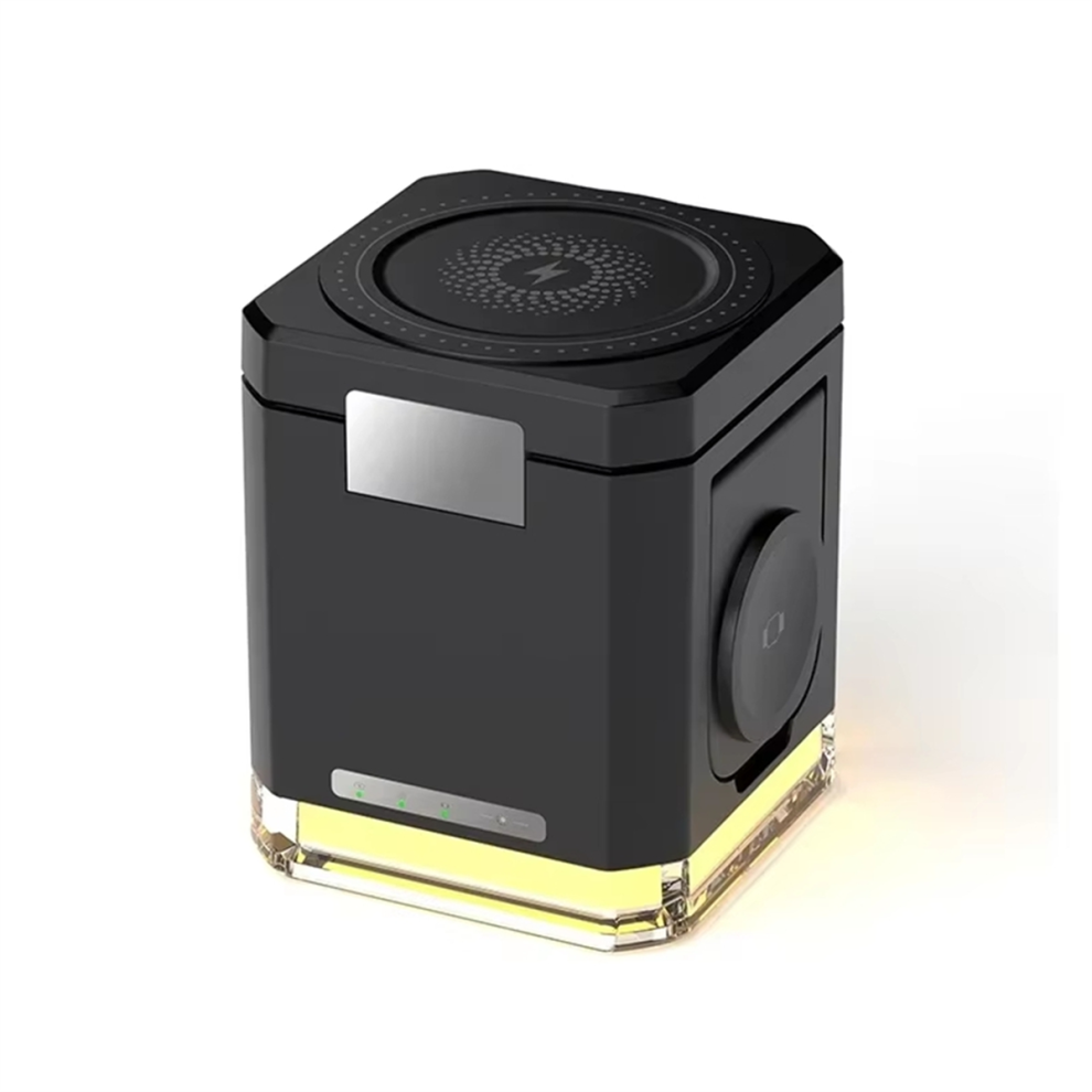 Photos - Other for Mobile 4 in 1 Magnetic Wireless Charger Stand Foldable Cube Charger Black