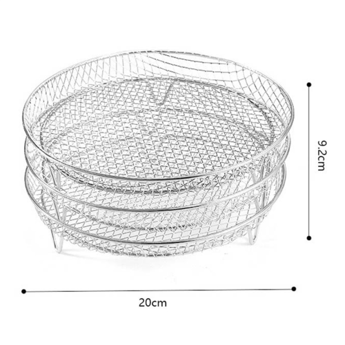 Air Fryer Special Grill Round Plate Three-Layer Stackable Toast 1
