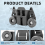 W10195417 Dishwasher Wheels Lower Rack for 3