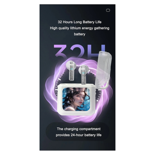 Bluetooth Touch Screen Earphone Noise Reduction Half in Ear Style 2