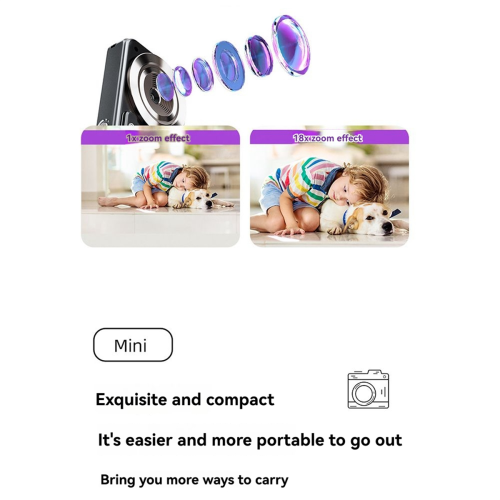 A56 Children'S Digital Camera Pink 4K 30fps HD Video Recorder 2
