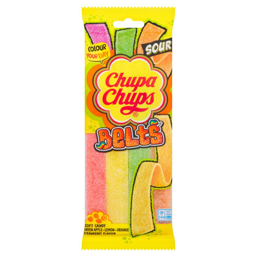 Chupa Chups Chupa Chups Apple,Lemon,Orange,Strawberry SoftCandyBelts 90g(Packof18) 2