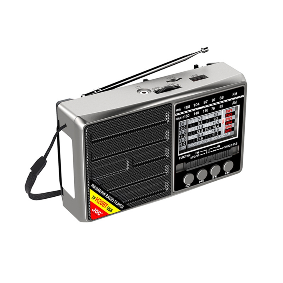 Radios Full Band Fm/Am/Sw Radio Receiver Rechargeable Radio Grey 4713250201610