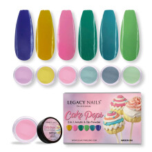 Collezione professionale delle unghie legacy kit in polvere acrilico a 6 colori set di nail art per manicure fai -da -te per estensioni per unghie di