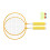 Kids Badminton Racket Set with Soft Grip & 2 Balls Yellow 1