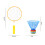 Kids Badminton Racket Set with Soft Grip & 2 Balls Yellow 2
