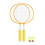Kids Badminton Racket Set with Soft Grip & 2 Balls Yellow 3