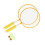 Kids Badminton Racket Set with Soft Grip & 2 Balls Yellow 12