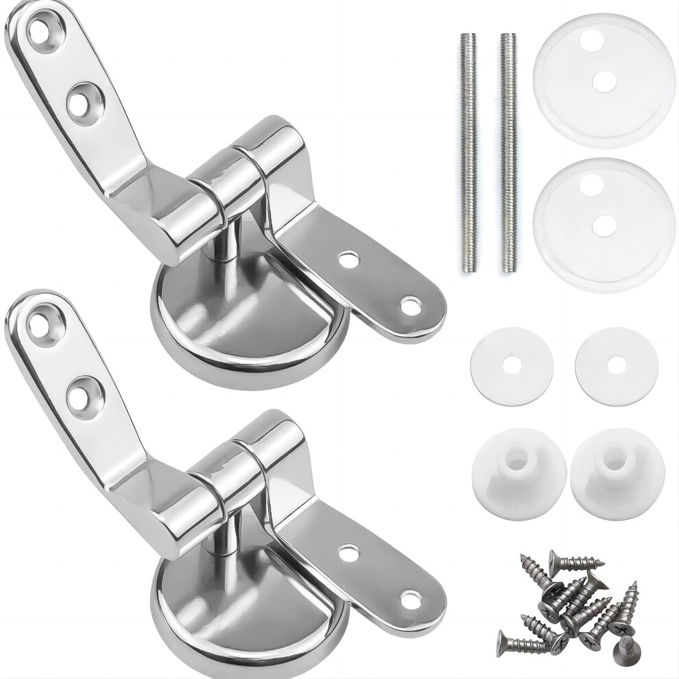 Toilet Seat Hinges, Zinc Alloy Replacement, Quick Release Fasteners With Expansion Nuts 6276012998756
