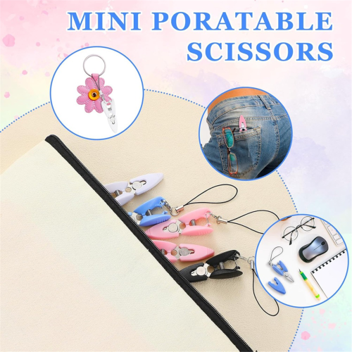 Mini Small Scissors Keychain Set for Travel, Sewing, Crafts and Yarn 2