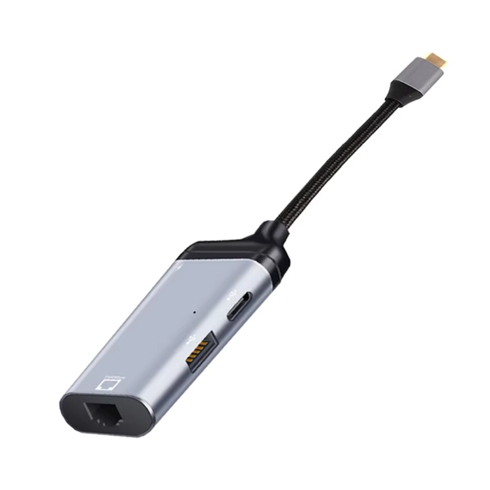 Type-C To Gigabit Ethernet Charging Port Converter Adapter 4713250207476