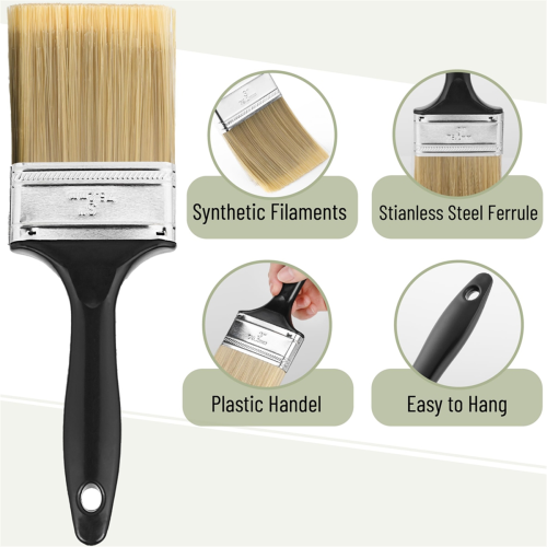 Paint Brushes, 4-Inch,Flat Paint Brushes for Walls 2