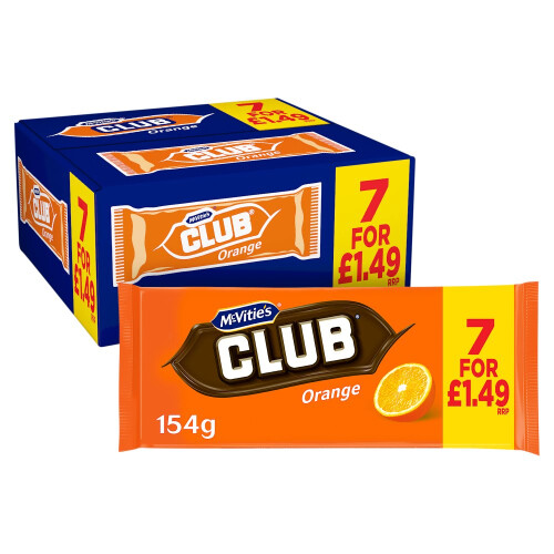 McVities McVitie's Club Orange Bars 22g (Pack of 7)