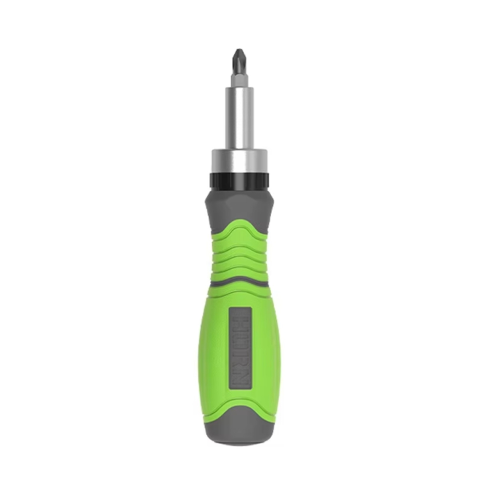 11 In 1 Ratchet Screwdriver Hidden Screwdriver Head Green 4713250214498