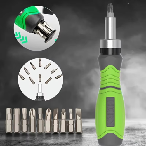 11 in 1 Ratchet Screwdriver Hidden Screwdriver Head Orange 1