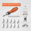 11 in 1 Ratchet Screwdriver Hidden Screwdriver Head Orange 5