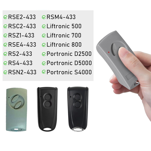 Lot de 2 télécommandes pour ouvre-porte de garage RSE2-433 2