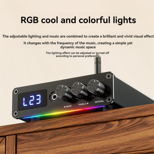 Nobsound Amplificatore Di Potenza Tube HiFi Con Bluetooth – 100W (50W×2), Ingressi RCA E 3,5mm, Toni Regolabili, Chip TPA3116 – Per Computer, CD E Lettori - 4