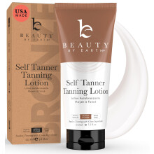 Beauty by Earth Self Tanner USA, hergestellt mit natrlichen und biologischen Inhaltsstoffen, feuchtigkeitsspendende Selbstbrunungslotion mit Aloe