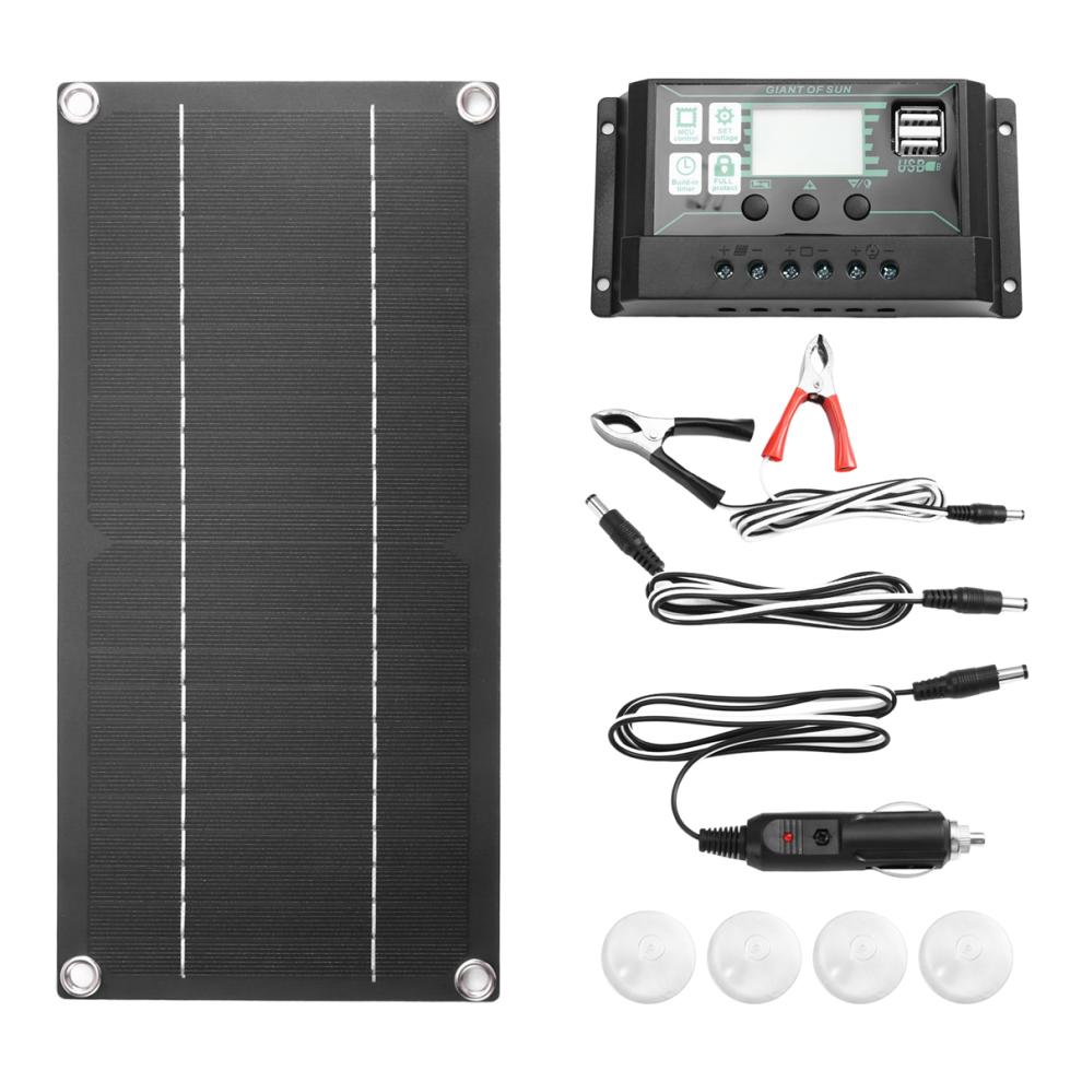 12W Monocrystalline Solar Panel Kit 600W Charger Controller 100A 4713250246956