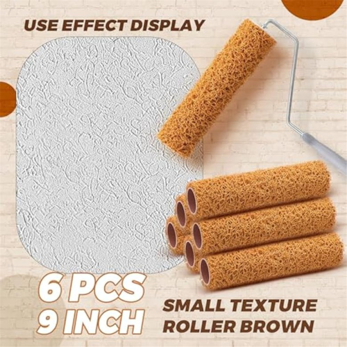 6Pcs 9Inch Textured Paint Roller Small Textured Roller 2