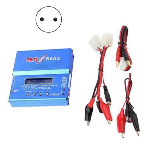 Φορτιστής B6AC 80W 6A RC Ψηφιακός φορτιστής LCD με ζυγοστάθμιση EU Plug 2
