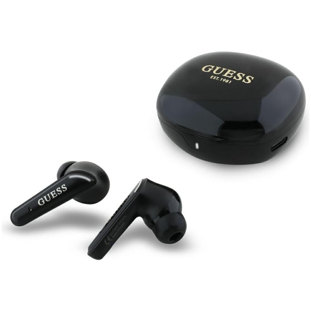 Guess Glossy Classic Logo Tws Wireless Earphones - Gutwst7fceek Black 3666339435219