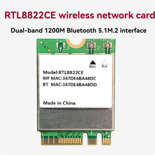 Scheda WiFi RTL8822CE 1200Mbps 2.4G/5G Bluetooth 5.1 Interfaccia M.2 2