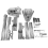Chromen metalen swingarmcovers met Phantom-ascoverskit voor 5