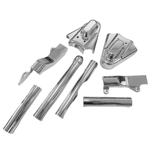 Chromen metalen swingarmcovers met Phantom-ascoverskit voor 1