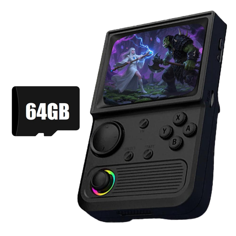 R36t Retro Handheld Game Console 64G 15000 Games Black 4711951199878