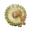 Glitzhome glitzhome 4,72 polegadas soprado  mo em dois tons verde crackle vidro abbora mesa destaque para decorao de colheita de outono 5
