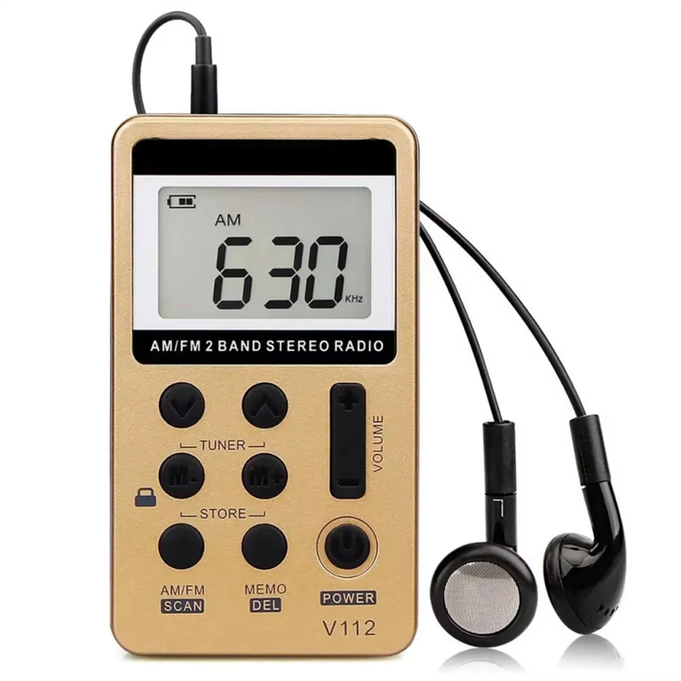Mini Radio Am Fm Rechargeable With Earphone For Gold 4711478454160