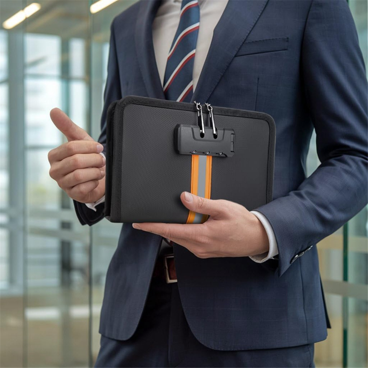 Sac Cadenas Clés Sac De Banc Verrouillable A5 - Serrure Et 2 Clés - Nylon Résistant - Fenêtre étiquette Coffre Secret