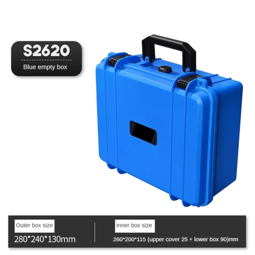 Portable Suitcase Thicken Plastic Hard Case with Sponge Green 1