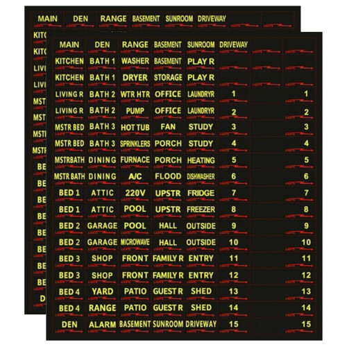 2pcs Breaker Panel Labels Breaker Box Labels SelfAdhesive Breaker Panel Labels Read Electrical Panel Labels for Directory Switch 34f Black
