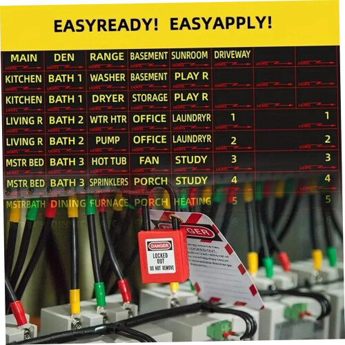 2pcs Breaker Panel Labels Breaker Box Labels SelfAdhesive Breaker Panel Labels Read Electrical Panel Labels for Directory Switch 34f Black 2