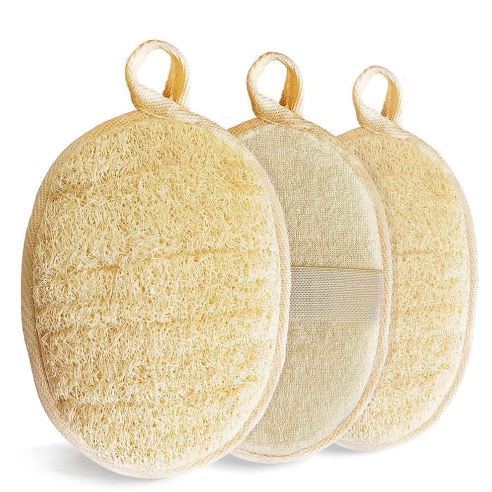 Natural Loofah Sponge Exfoliating Body Scrubber, Eco-Friendly