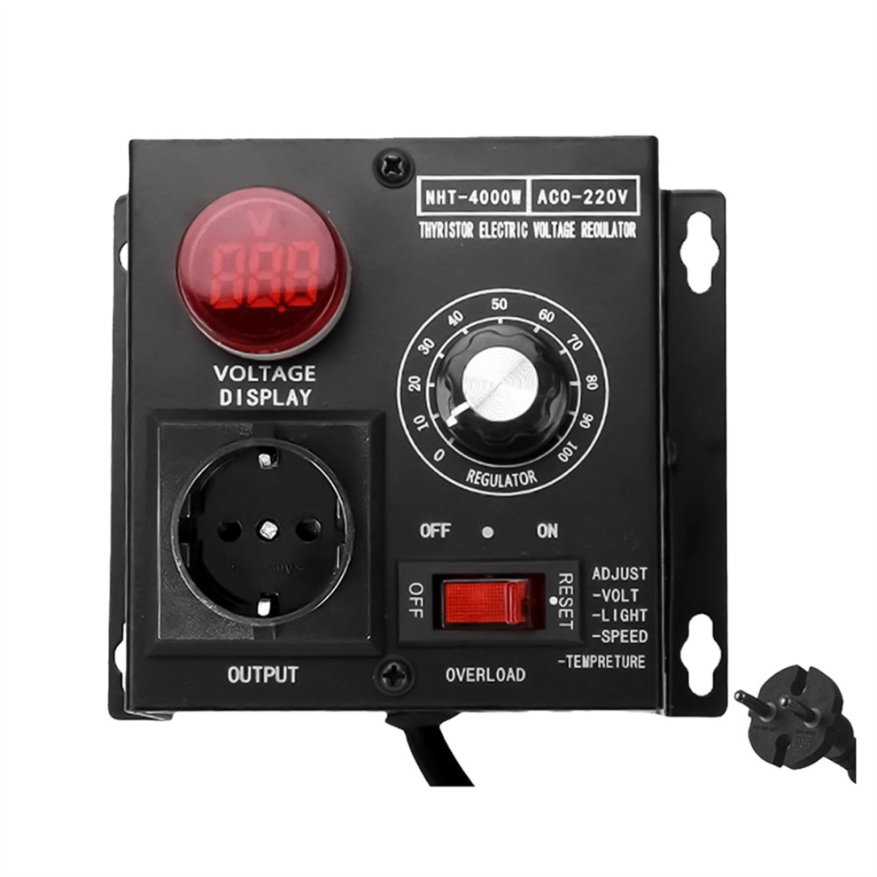 Scr Voltage Regulator,Ac230v 4000W Electric Voltage Regulator Eu Plug 4711478463261
