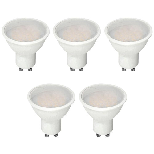 Set GU10 LED Bulbs, 5W, Cool White 6000K,  (Pack of 5)