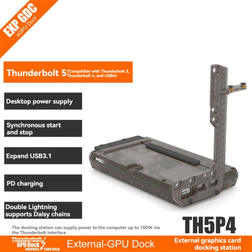 TH5P4 PD Thunderbolt5 GPU Dock Eksternt grafikkort 2