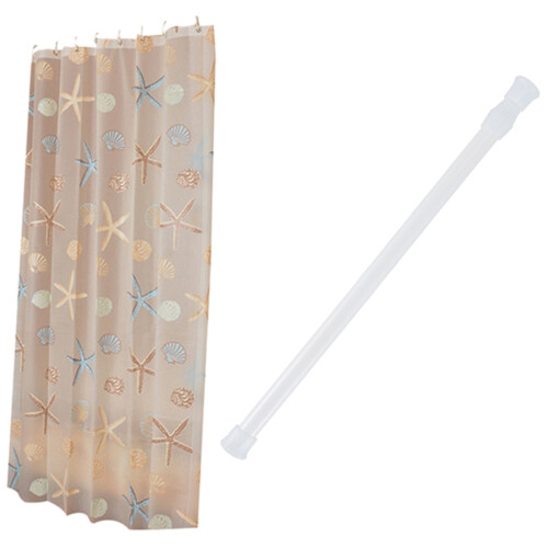 Barre de douche télescopique blanche 30-50 cm