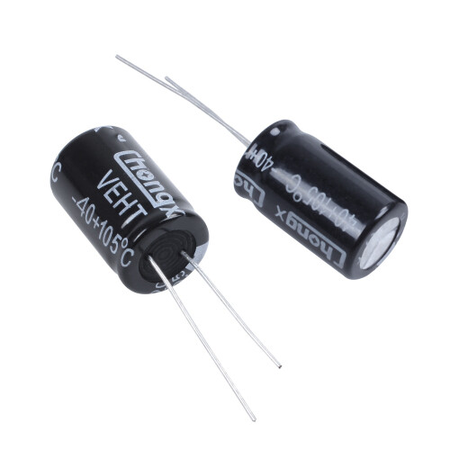10 Pcs 22uF 400V 105C Electrolytic Capacitors Black 13mm x 21mm 1