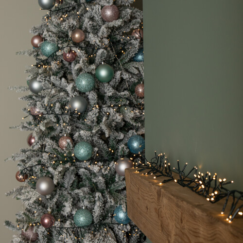 Premier 18.5m 1440 LED Christmas Cluster Multi-Action String Lights with Timer in Warm White