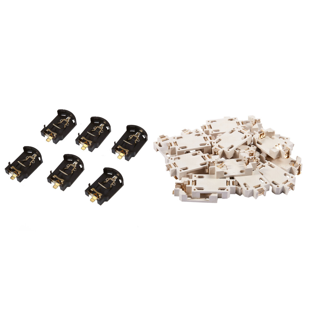 6Pcs Brown Plastic Housing Cr2032 Button Cell Battery Socket Holder 4711478470160