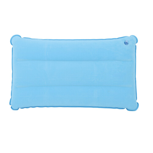 Sky Blue PVC Inflatable Camping Pillow 440x270mm Lightweight 1