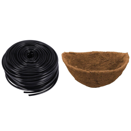 Forros de fibra para vasos de meio círculo para cestas de parede, pacote com 2 unidades, 14 polegadas
